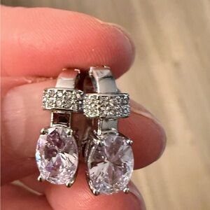Elegant Silver Crystal Earrings